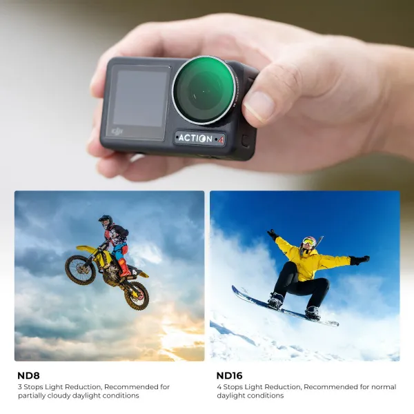 K&F Concept Sada filtrov K&F DJI Osmo Action 4 ND ND8+ND16+ND32+ND64, 4 sady, optické... 30862