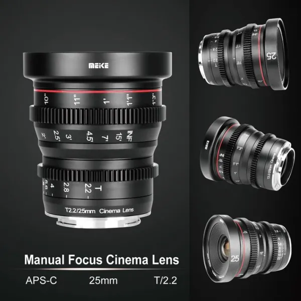 Meike Cine Lens 25 mm T2.2 pre MFT 15022