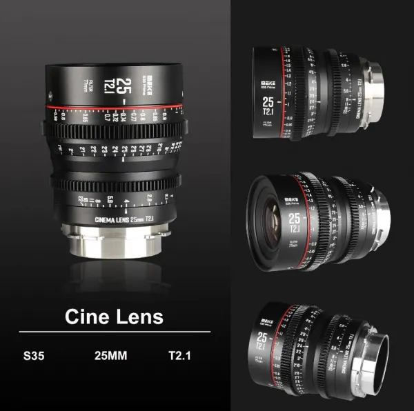 Meike 25 mm T2.1 Super35 Prime Cine Lens (PL) 19079