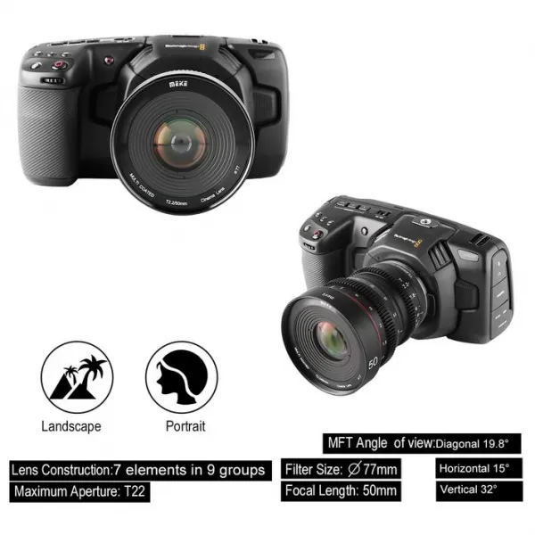 Meike Cine Lens 50 mm T2.2 pre Fujifilm X Mount 15030
