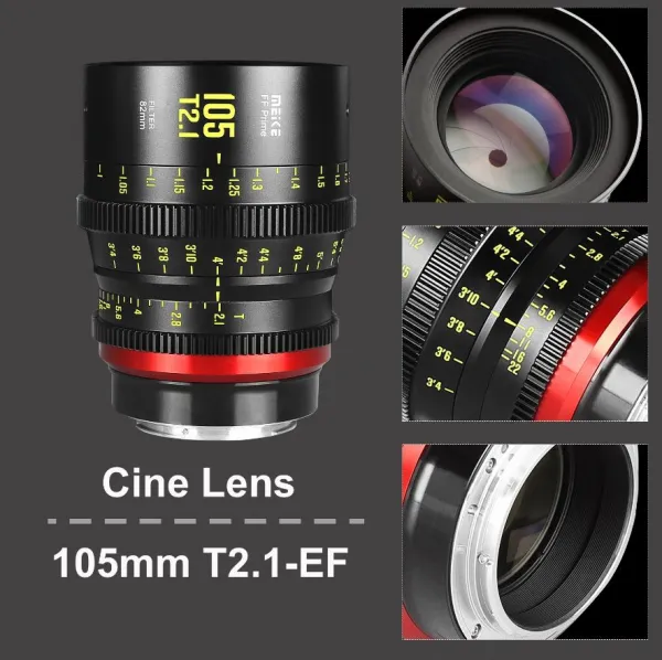 Meike Objektív FF-Prime Cine 105 mm T2.1 (bajonet E, stopy/metre) 19078