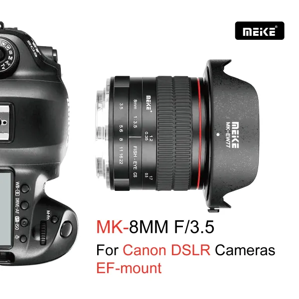 Meike 8 mm f/3,5 ultraširokouhlý objektív Fisheye pre všetky Canon EOS EF Mount 21945