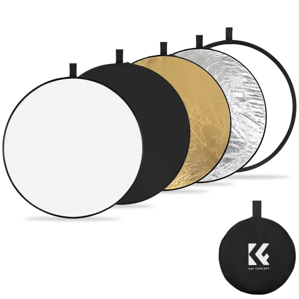 K&F Concept K&F 80 cm okrúhly reflektor Svetelný difúzor 5 v 1 skladací multidisk s taškou 30866