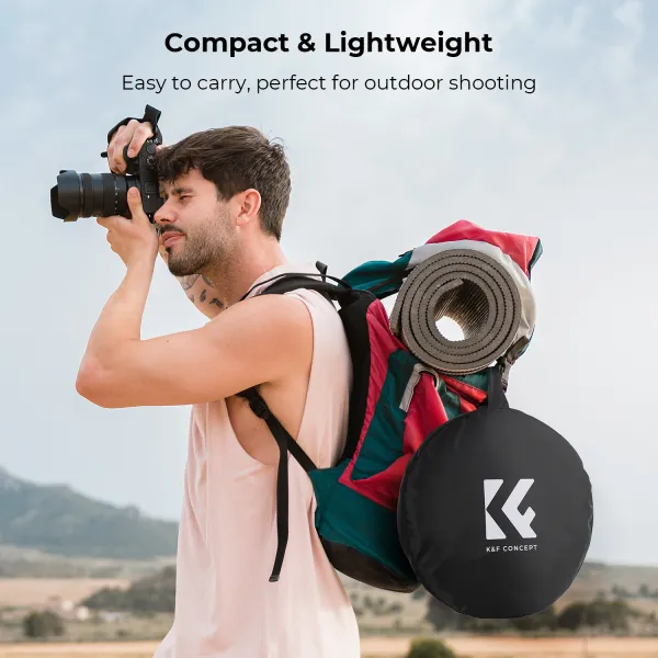 K&F Concept K&F 80 cm okrúhly reflektor Svetelný difúzor 5 v 1 skladací multidisk s taškou 30866