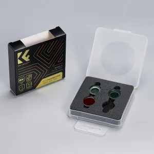 K&F Concept Sada 3 ks filtrov, UV+CPL+ND4, HD, Antireflexná zelená vrstva, Vodotesná 31136