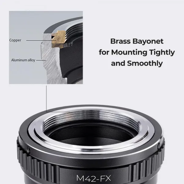 K&F Concept VYSOKO PRESNÝ DRŽÁK ADAPTÉRA OBJEKTOV, M42-FX 31185