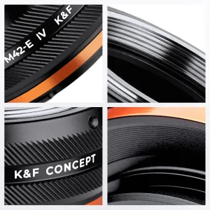 K&F Concept KF, M10106, VYSOKO PRESNÝ ADAPTÉR OBJEKTOV, Antireflexný, M42-NEX IV PRO 31128