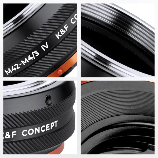 K&F Concept KF, M10126, VYSOKO PRESNÝ ADAPTÉR OBJEKTOV, Antireflexný, M42-M4/3 IV PRO 31151