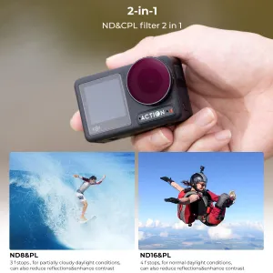 K&F Concept Sada filtrov DJI Osmo Action 4 ND&PL ND8&PL+ND16&PL+ND32&PL+ND64&PL 4... 31141