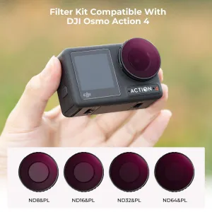 K&F Concept Sada filtrov DJI Osmo Action 4 ND&PL ND8&PL+ND16&PL+ND32&PL+ND64&PL 4... 31141