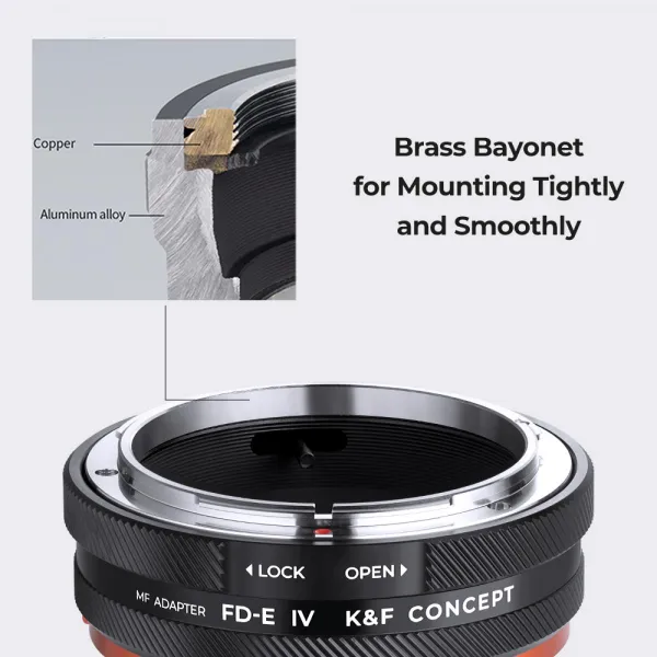K&F Concept KF,M18106,VYSOKO PRESNÝ ADAPTÉR OBJEKTOV,Antireflexný,NIK(G)-NEX IV PRO 31154