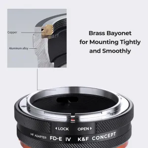 K&F Concept KF,M18106,VYSOKO PRESNÝ ADAPTÉR OBJEKTOV,Antireflexný,NIK(G)-NEX IV PRO 31154