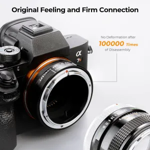 K&F Concept KF,M18106,VYSOKO PRESNÝ ADAPTÉR OBJEKTOV,Antireflexný,NIK(G)-NEX IV PRO 31154