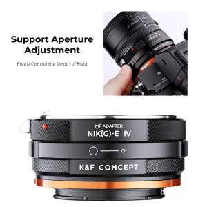 K&F Concept KF,M18106,VYSOKO PRESNÝ ADAPTÉR OBJEKTOV,Antireflexný,NIK(G)-NEX IV PRO 31176