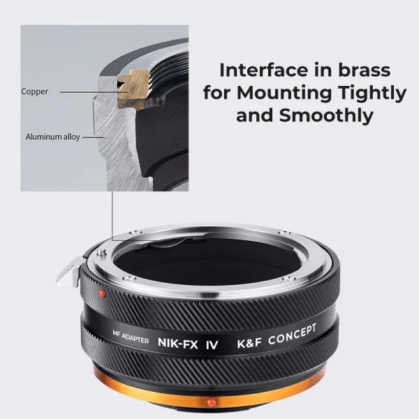 K&F Concept 2022 Vysoko presný držiak adaptéra objektívu s novým dizajnom, NIK-FX IV PRO 31126