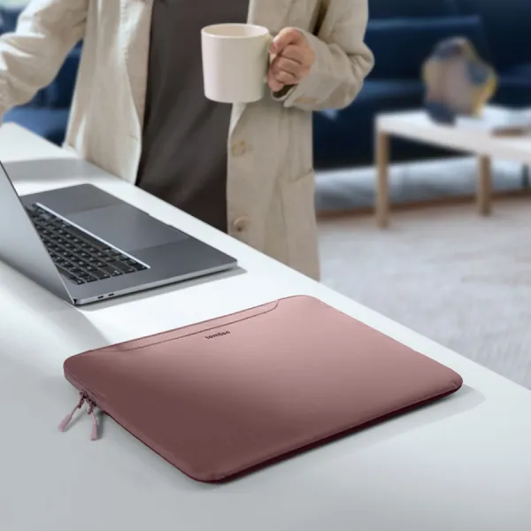 tomtoc Light-A21 Dual-color Slim Laptop Handbag, 13,5 Inch - Raspberry TOM-A21D3P1