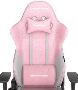 herná stolička DXRacer GLADIATOR růžovo-biela, látková