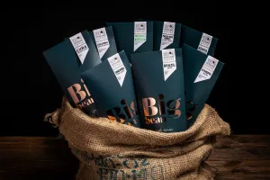 BigBean zrnková káva bezkofeínová Mexico Mountain Water Organic 100% Arabica 250g