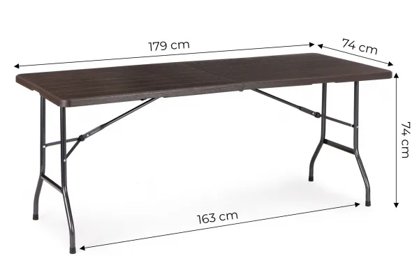 MODERNHOME Skládací cateringový stůl Impro 180 cm hnědý