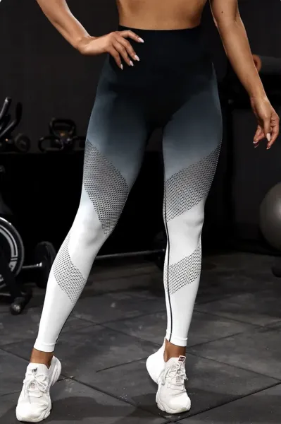 Legínovo Push-up black-white legíny Veľkosť: S