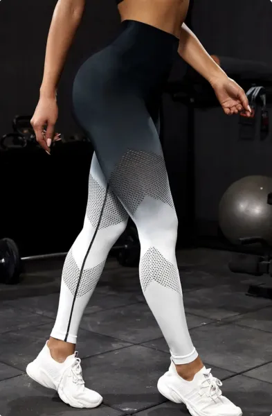 Legínovo Push-up black-white legíny Veľkosť: S