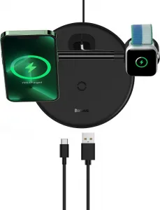 Magnetic Charging Bracket Baseus Swan 3 in 1 20W (black) Varianta: uniwersalny