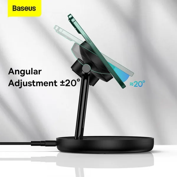 Magnetic Charging Bracket Baseus Swan 3 in 1 20W (black) Varianta: uniwersalny