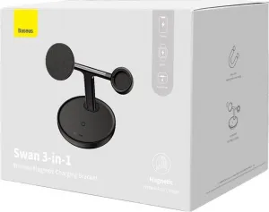 Magnetic Charging Bracket Baseus Swan 3 in 1 20W (black) Varianta: uniwersalny