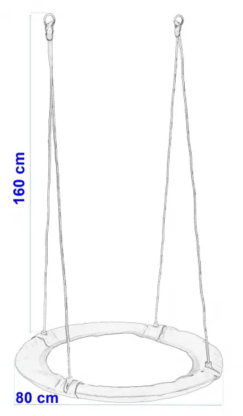 Záhradná hojdačka Čapie hniezdo ROMEK farebná 80 cm