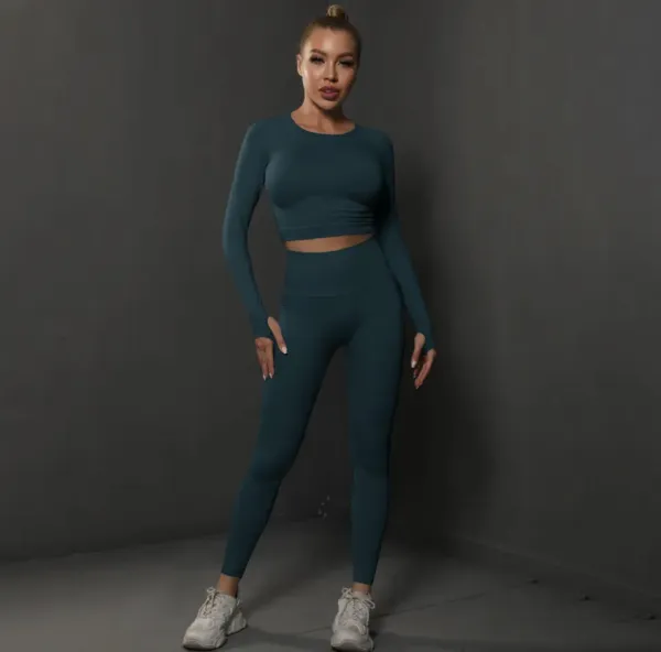 Push-up fitness set tmavo zelený Elys Veľkosť: S