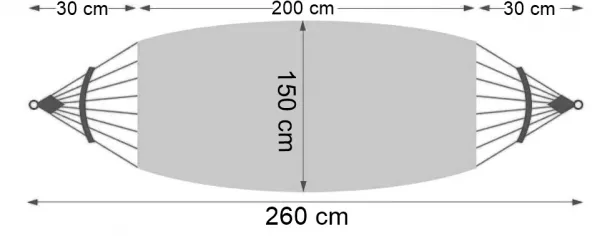 Pruhovaná záhradná hojdacia sieť EDEN LAGOON