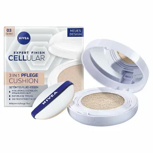 Nivea Cellular Expert Finish Ošetrujúci tónovací krém v hubke 3 v 1 03 tmavý odtieň 15 g
