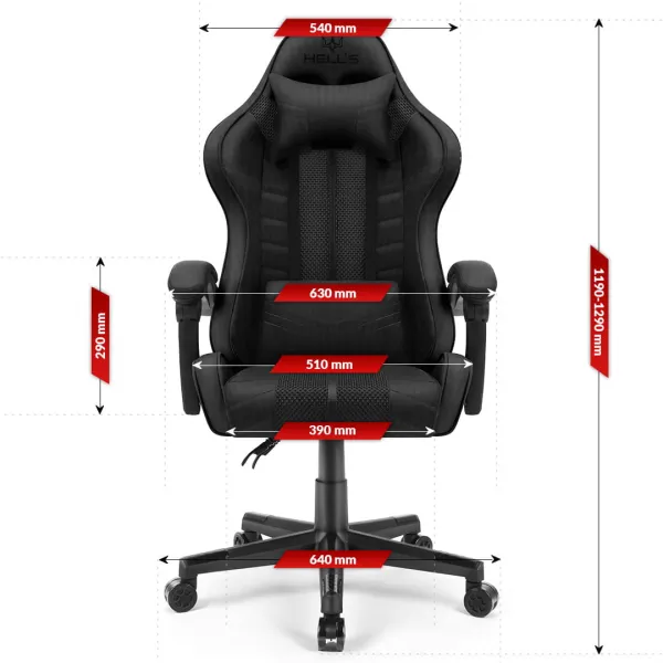 Hell´s chair Stolička Hell's Chair HC-1004 BLACK MESH