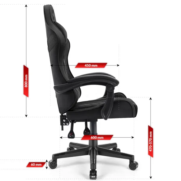 Hell´s chair Stolička Hell's Chair HC-1004 BLACK MESH