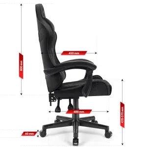 Hell´s chair Stolička Hell's Chair HC-1004 BLACK MESH