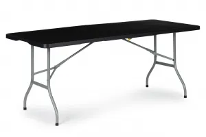 Wellhox Záhradný skladací banketový stôl 153 cm - čierny