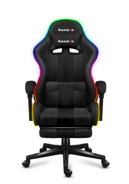 JAKS Herné kreslo polohovateľné otočné Huzaro Force 4.7 RGB Mesh čierne