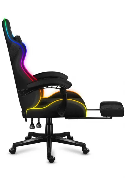 JAKS Herné kreslo polohovateľné otočné Huzaro Force 4.7 RGB Mesh čierne