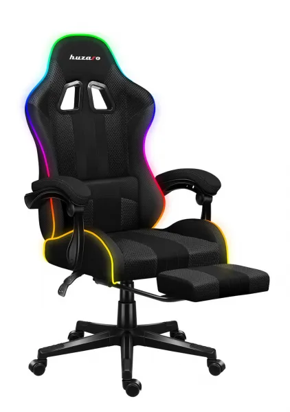 JAKS Herné kreslo polohovateľné otočné Huzaro Force 4.7 RGB Mesh čierne