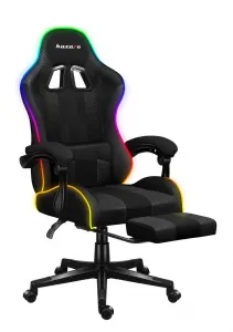 JAKS Herné kreslo polohovateľné otočné Huzaro Force 4.7 RGB Mesh čierne