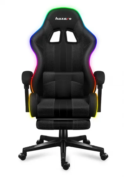 JAKS Herné kreslo polohovateľné otočné Huzaro Force 4.7 RGB Mesh čierne