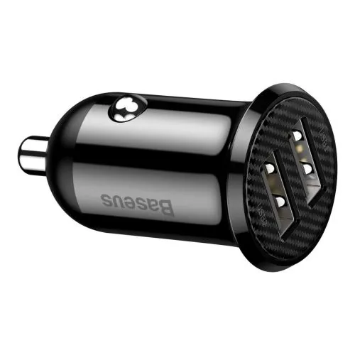 Baseus Grain Pro 2x USB 4,8A nabíjačka do auta (čierna) 025368