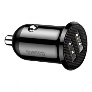 Baseus Grain Pro 2x USB 4,8A nabíjačka do auta (čierna) 025368