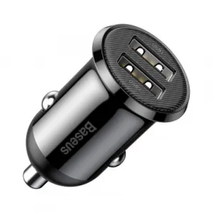 Baseus Grain Pro 2x USB 4,8A nabíjačka do auta (čierna) 025368