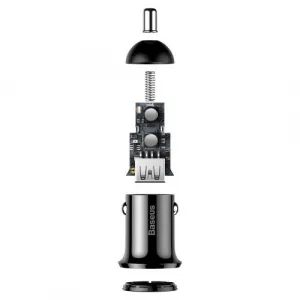 Baseus Grain Pro 2x USB 4,8A nabíjačka do auta (čierna) 025368