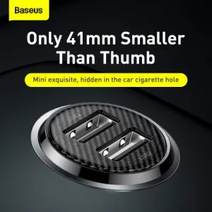 Baseus Grain Pro 2x USB 4,8A nabíjačka do auta (čierna) 025368