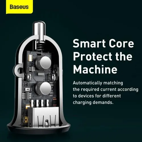 Baseus Grain Pro 2x USB 4,8A nabíjačka do auta (čierna) 025368