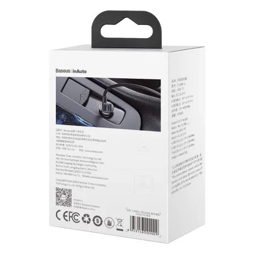 Baseus Grain Pro 2x USB 4,8A nabíjačka do auta (čierna) 025368