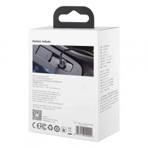 Baseus Grain Pro 2x USB 4,8A nabíjačka do auta (čierna) 025368