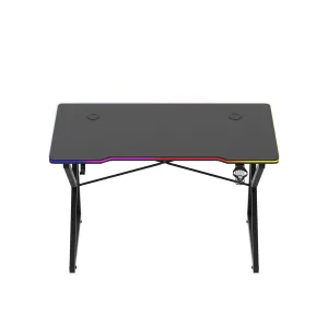 JAKS Herný stôl s led osvetlením Hero 1.7 RGB čierny